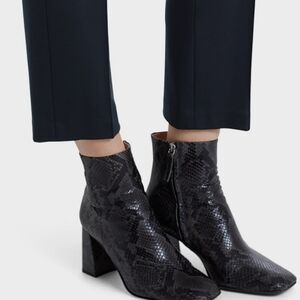 Marc Cain Snakeskin Ankle Booties Grey Black NIB